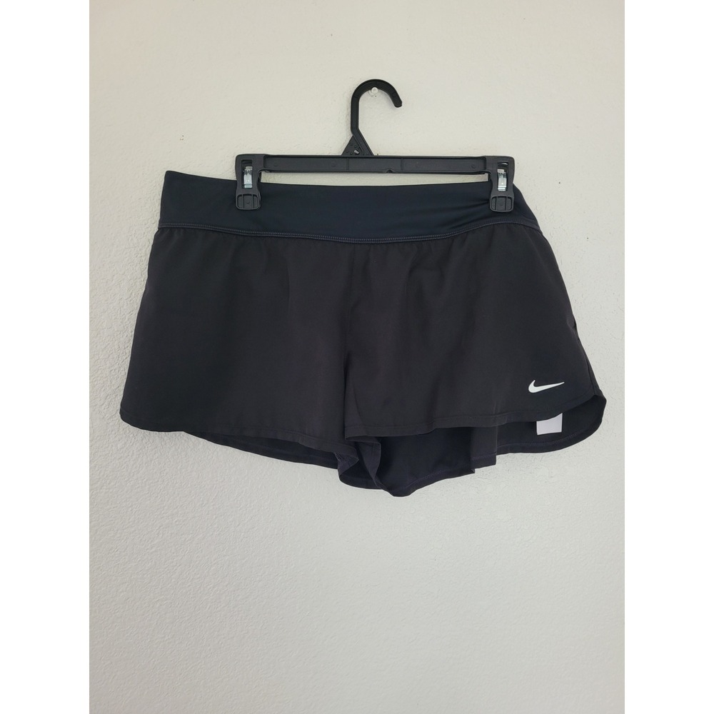 Nike Women's Swim Bottoms Black Running Shorts with‎ Liner Size XL NEW #21